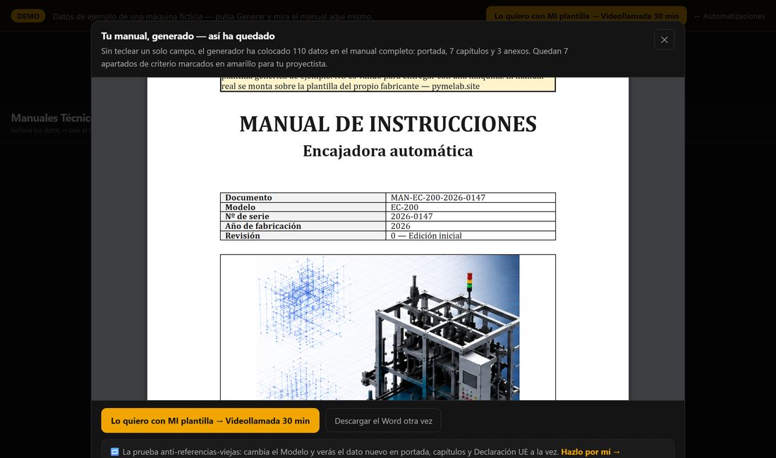Manuales Técnicos (CE) en funcionamiento